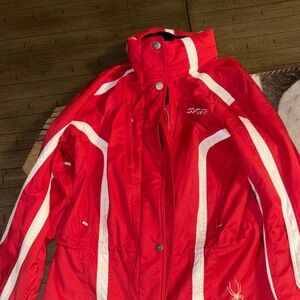 Spyder Vibrant Red Jacket with White Stripes